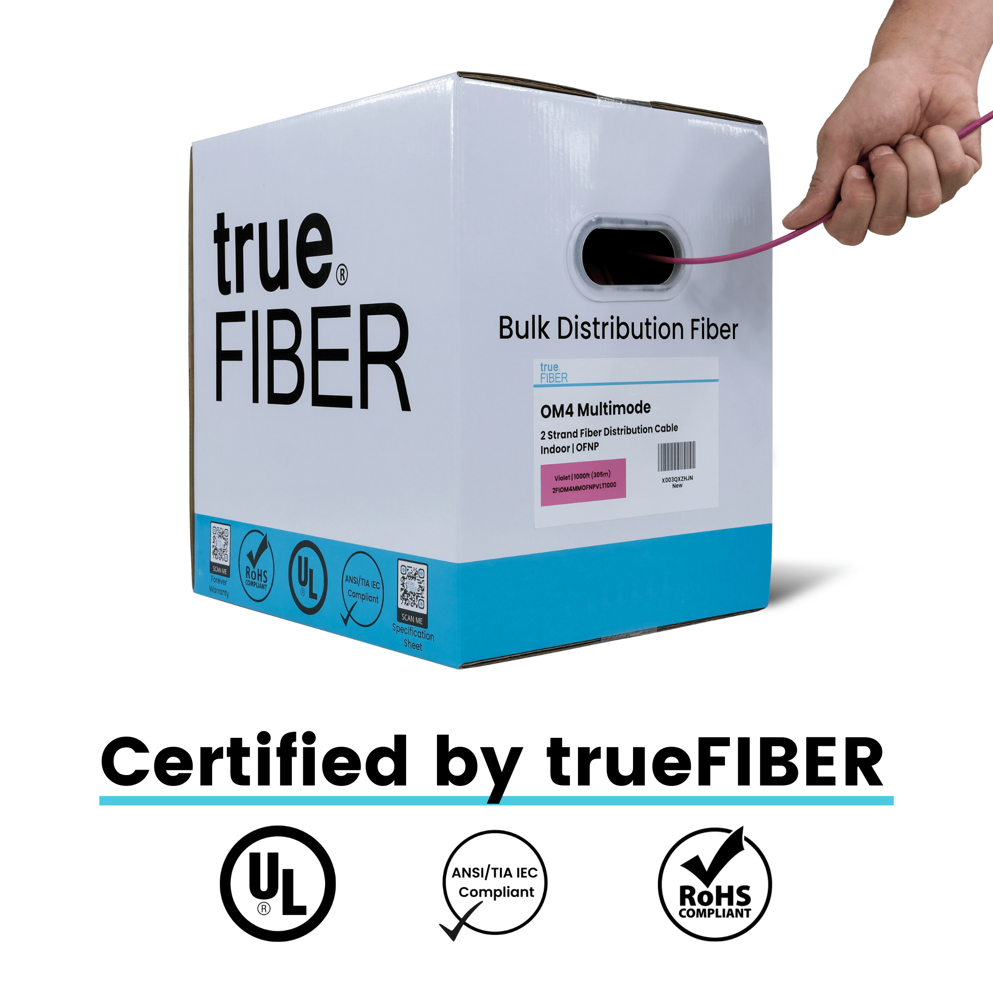 Bulk Distribution Fiber OM4 Multimode 2 Strand