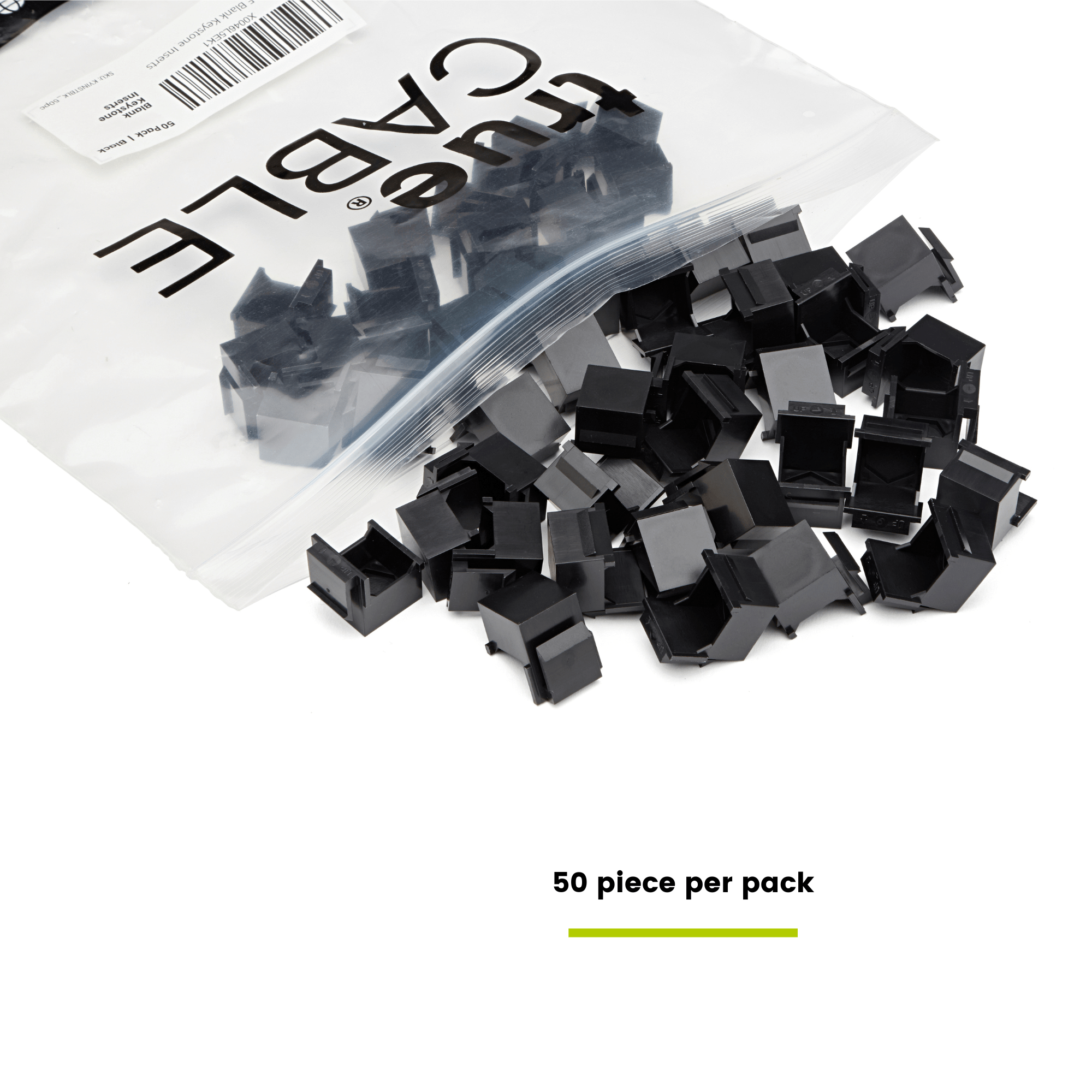 Blank Keystone Insert, Black, 50 pieces Per Pack