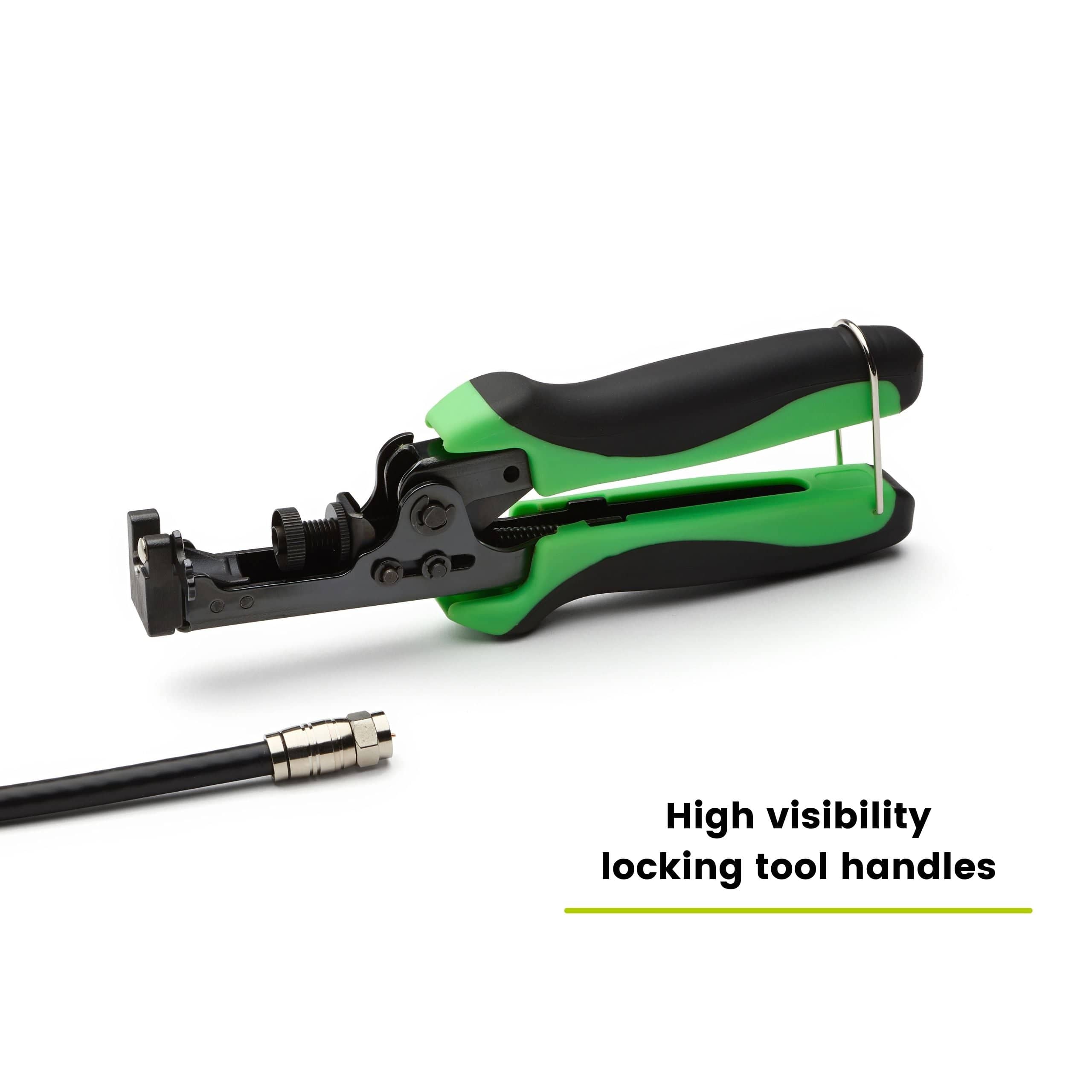 RG6 compression tool, closed