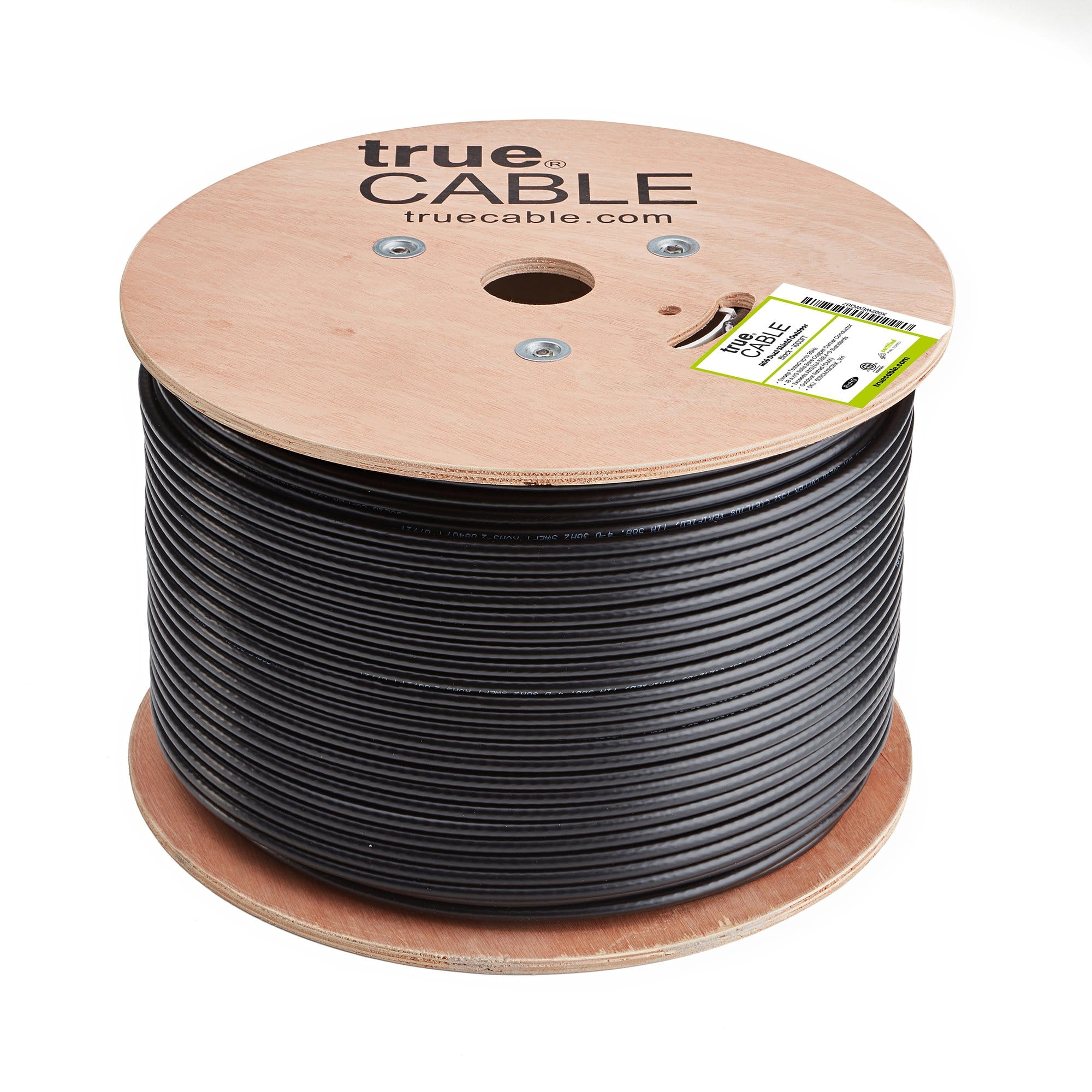 RG6 dual shield coax outdoor black 1000ft
