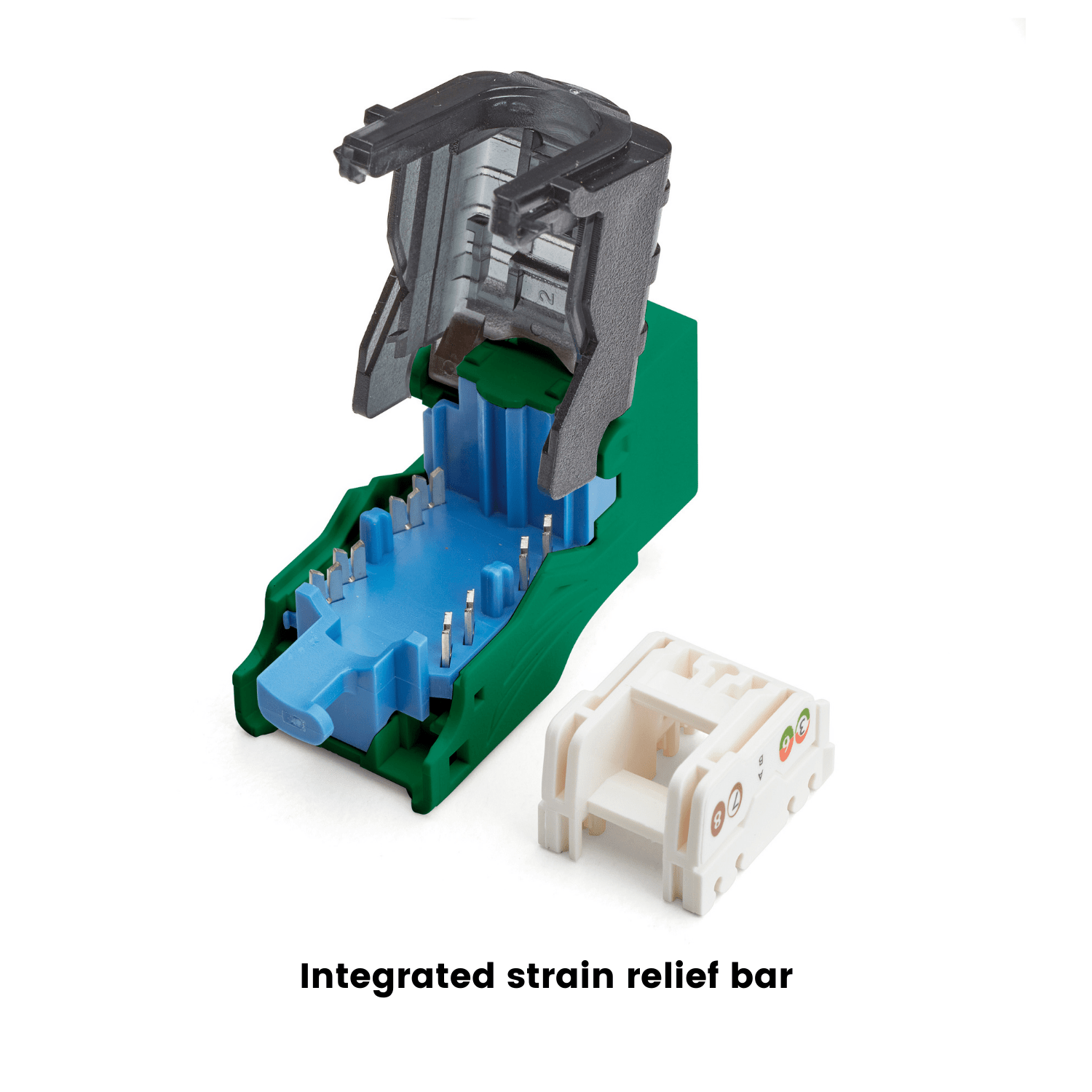 Cat6A Toolless Keystone Jack | Unshielded | 12pc | Green