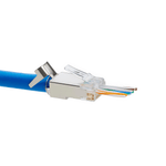 Cat6-6A Pass Through RJ45 Connectors | Shielded | 10pc | Conductors inserted