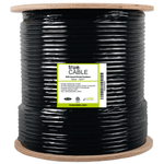 RG6 Quad Shield Coax Outdoor Black 500ft