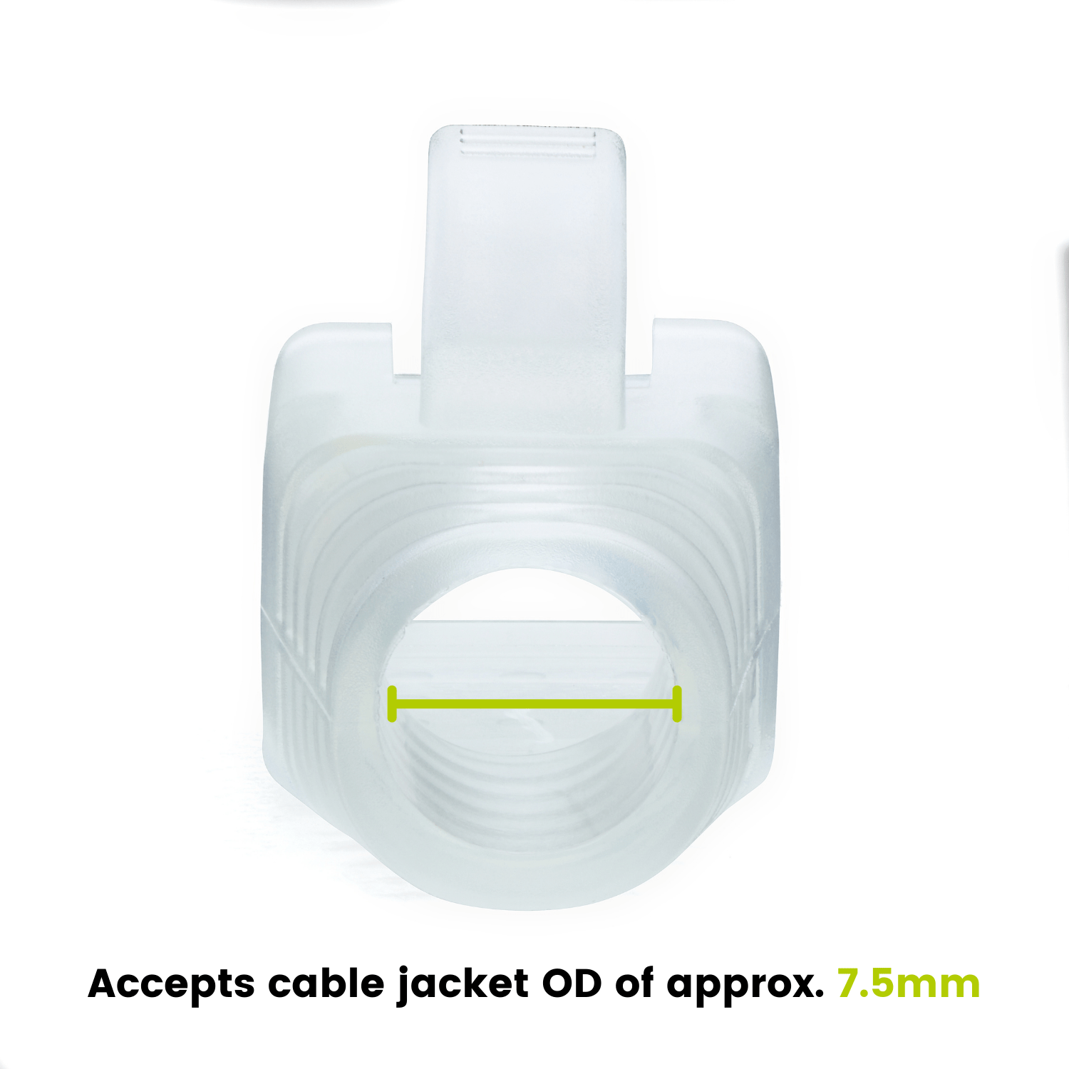 Slip On RJ45 Strain Relief Boot | Medium | 100pc | OD Jacket 7.5mm