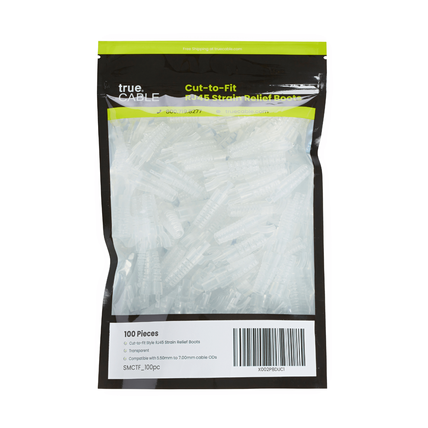 Cut-to-Fit RJ45 Strain Relief Boot | Small | 100pc | Packaging