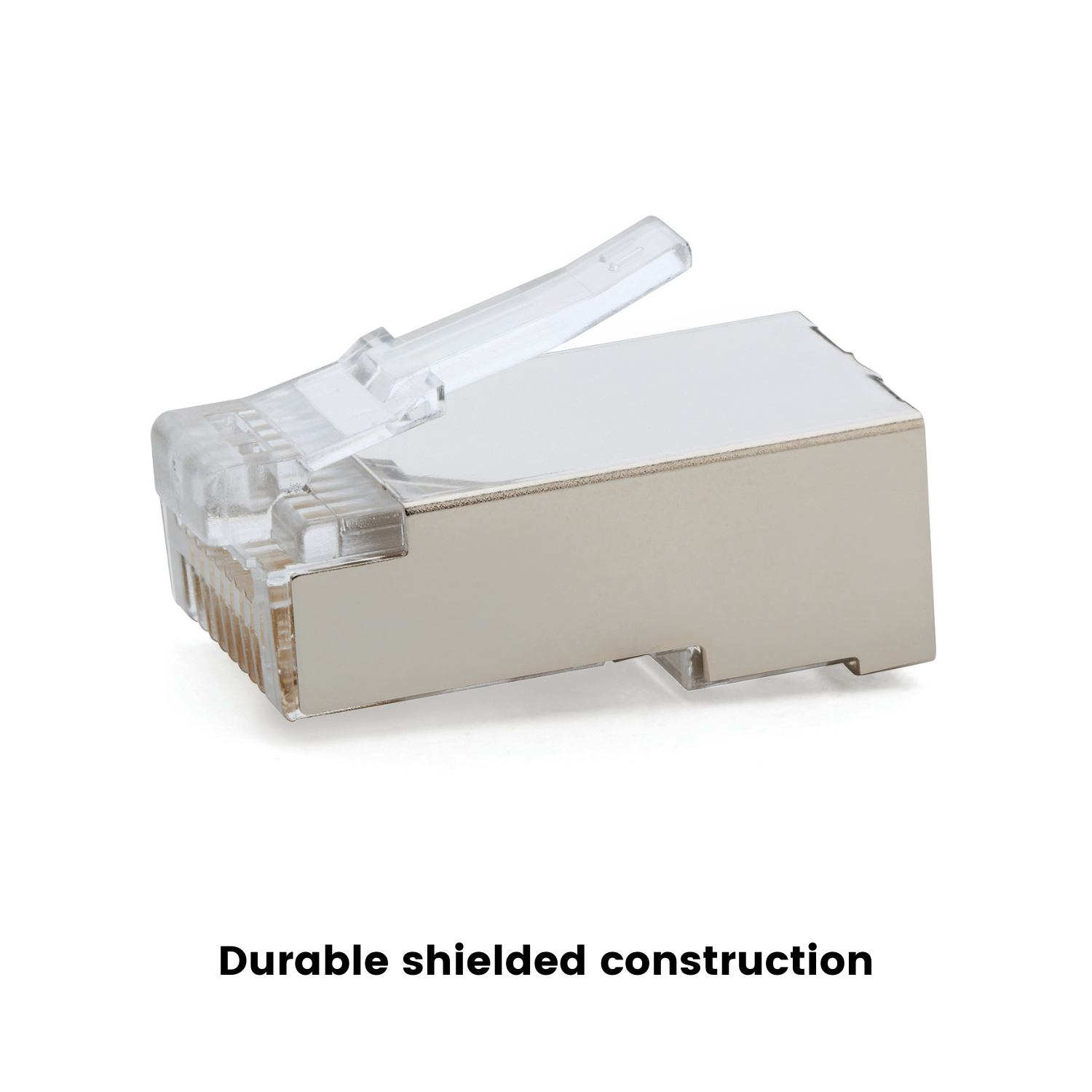 Cat5e Pass Through RJ45 Connectors | Shielded | 100pc | Shielded Construction
