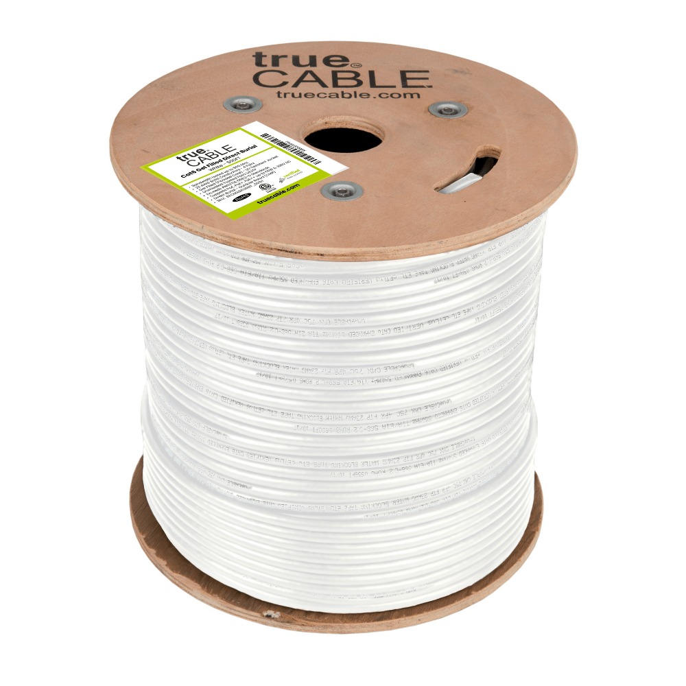 trueCABLE | Cat6 Gel Filled Direct Burial | White | 500ft |  Reel