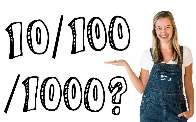 What does 10/100/1000 Base-T mean?