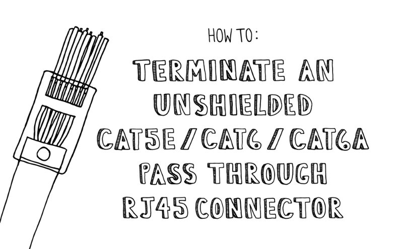 How To: Terminate an Unshielded Pass Through RJ45 Connector