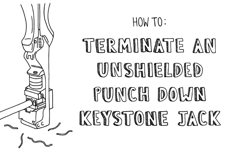 How to: Terminate an Unshielded Punch Down Keystone Jack
