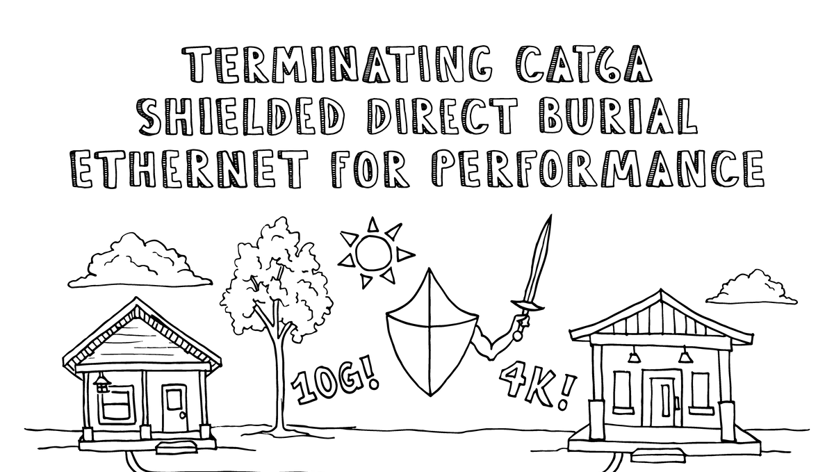 Terminating Cat6A Shielded Direct Burial Ethernet for Performance