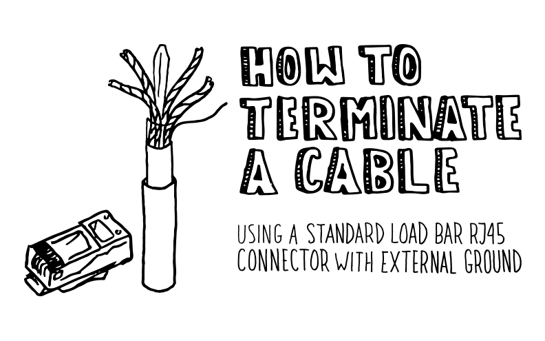 How To: Terminate a Shielded Cat6/Cat6A Standard Load Bar RJ45 Connector With External Ground
