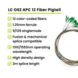12 Fiber LC APC Pigtail OS2 | SM LSZH