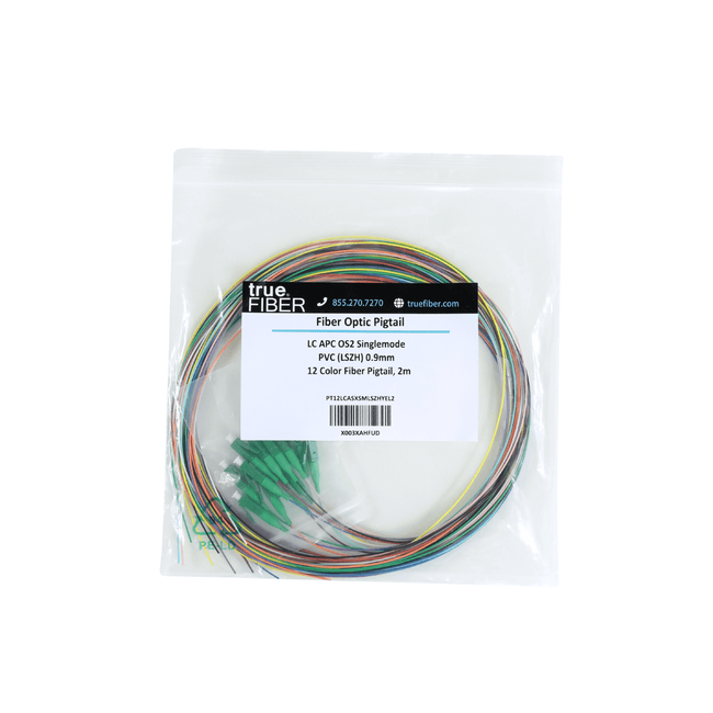 12 Fiber LC APC Pigtail OS2 | SM LSZH