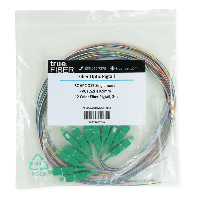 12 Fiber SC APC Pigtail OS2 | SM LSZH