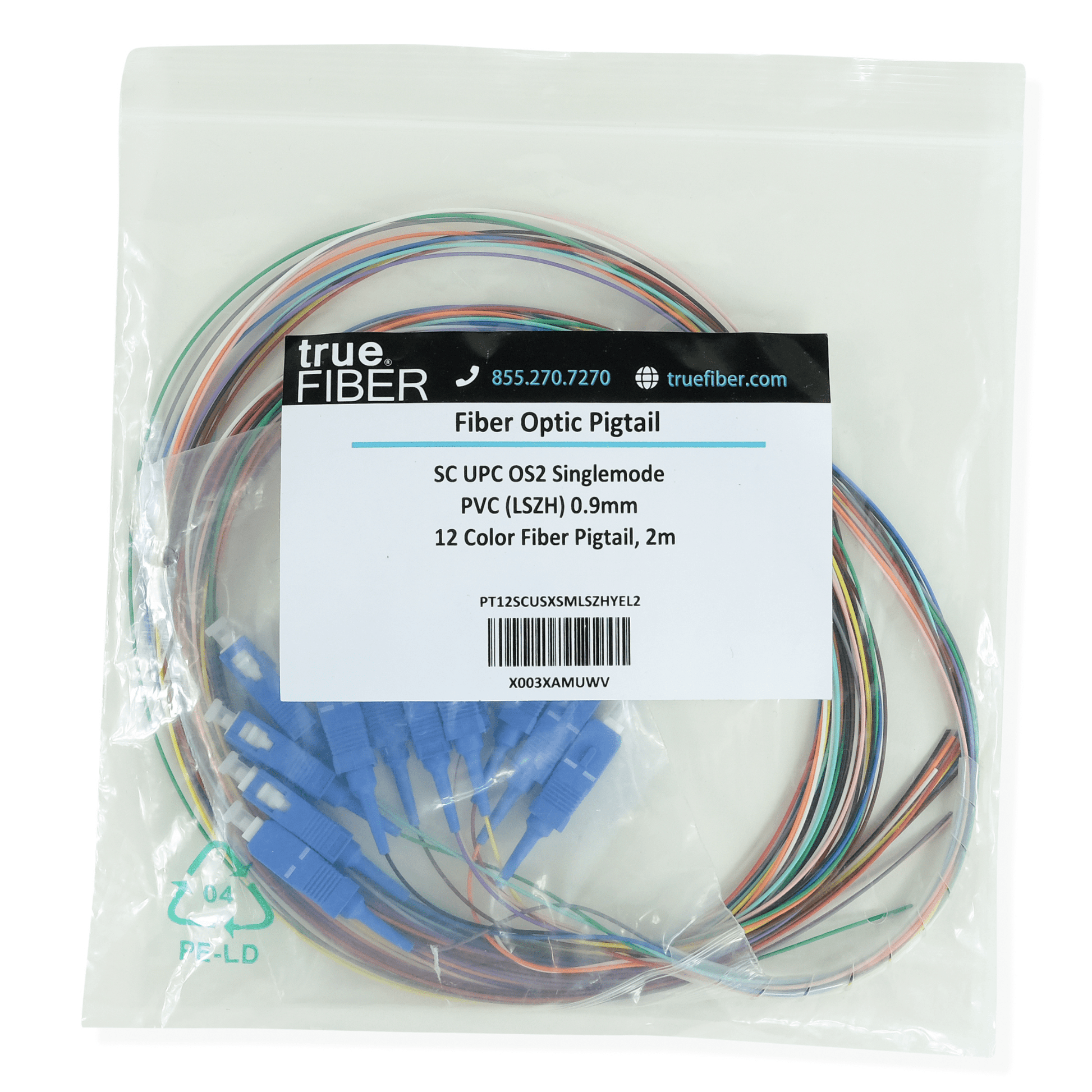 12 Fiber SC UPC Pigtail OS2 | SM LSZH