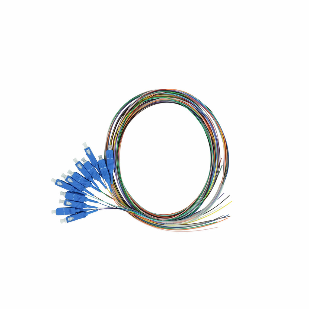 High-Quality 12 Fiber SC UPC Pigtail OS2 | SM LSZH | trueCABLE