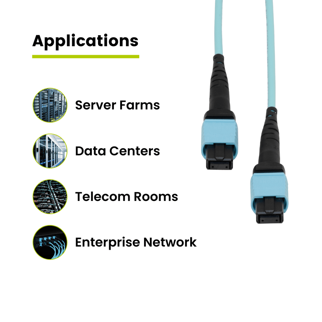 MTP® to MTP® Female OM3 12 Fiber Type B | MM OFNP