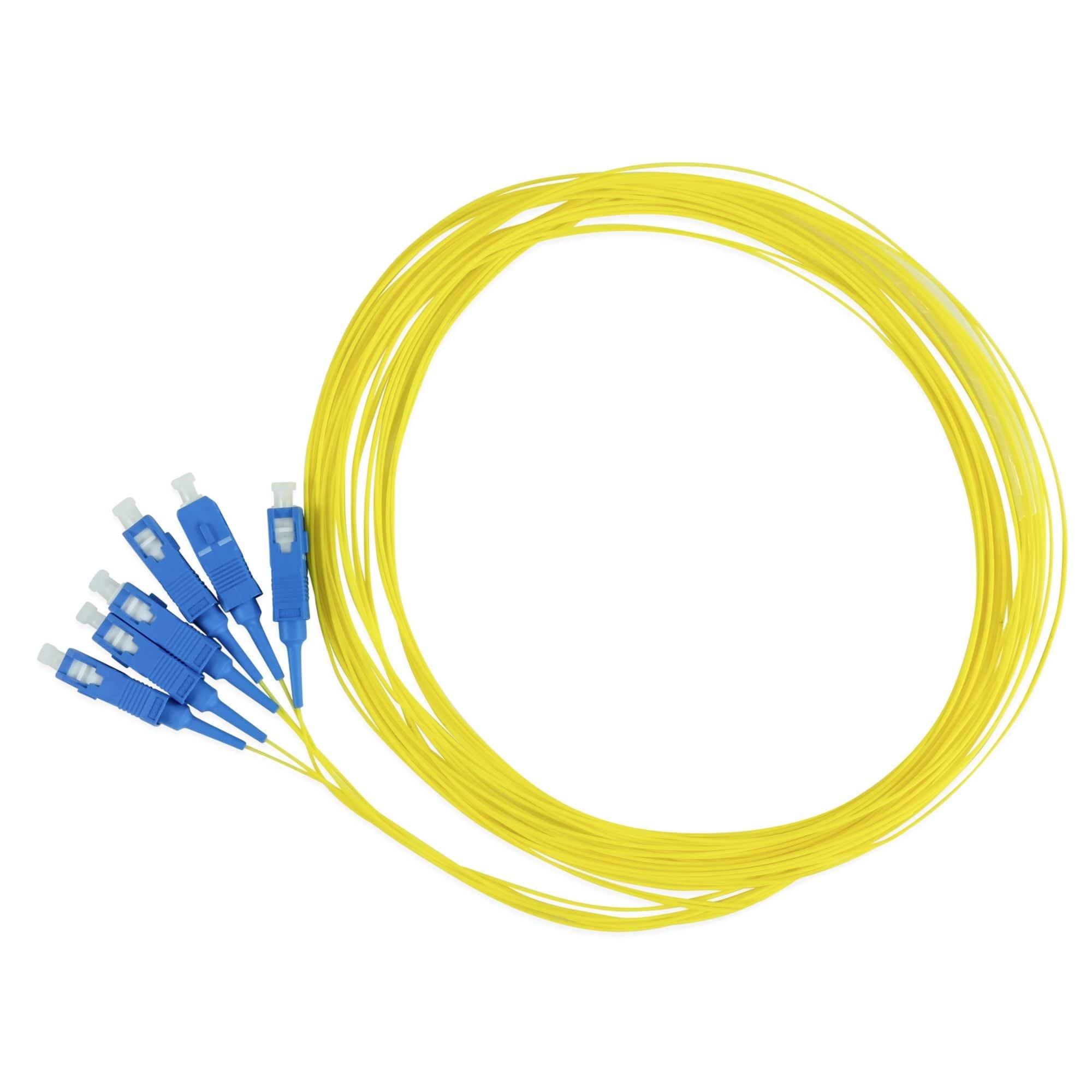 SC UPC Simplex Fiber Pigtail OS2 | SM LSZH 6-Pack | trueCABLE