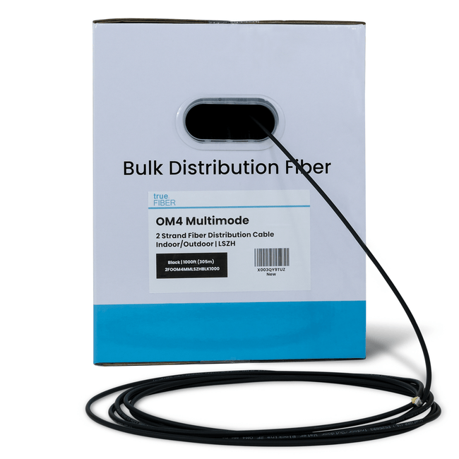 2 Strand Fiber Indoor/Outdoor Distribution Cable | OM4 MM 4.0mm LSZH