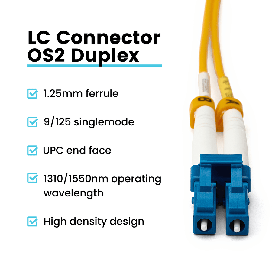 LC to LC UPC Duplex OS2 | SM OFNR | FTTH | trueCABLE