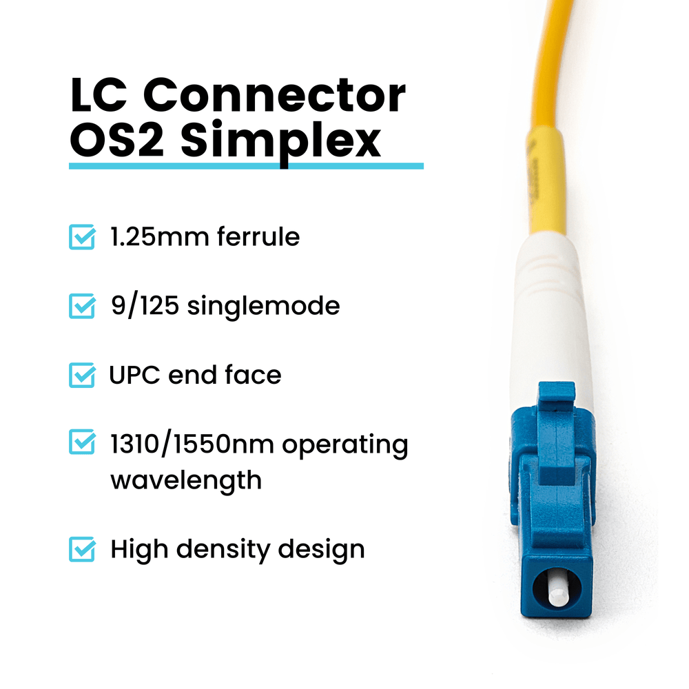 LC to LC UPC Simplex OS2 | SM OFNR | FTTH | trueFIBER