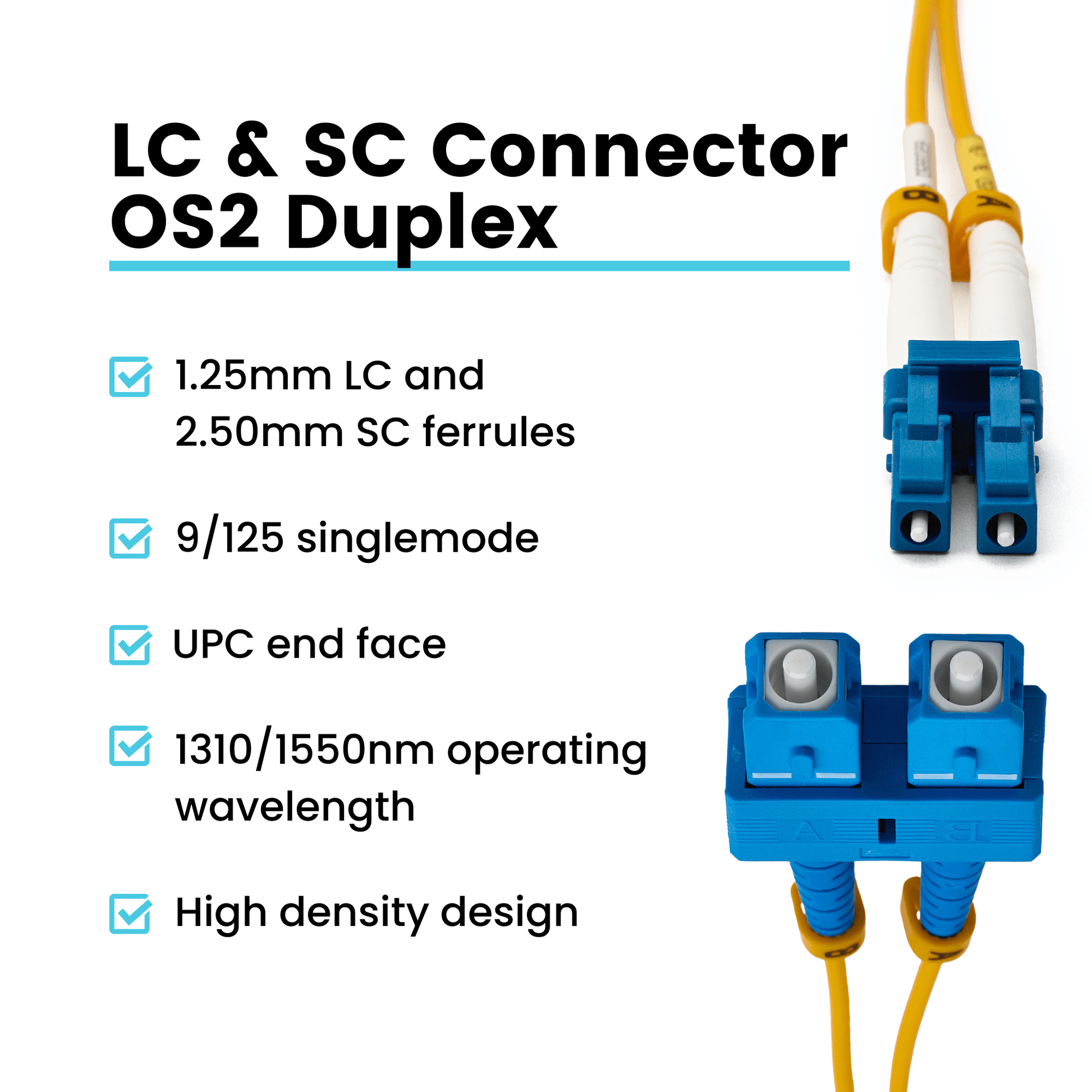LC to SC UPC Duplex OS2 | SM OFNR