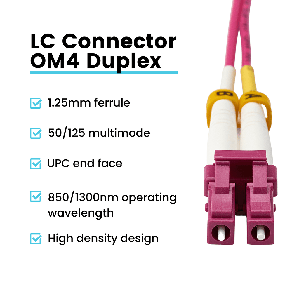 LC to LC UPC Duplex OM4 | 40G/100G MM OFNR | trueCABLE