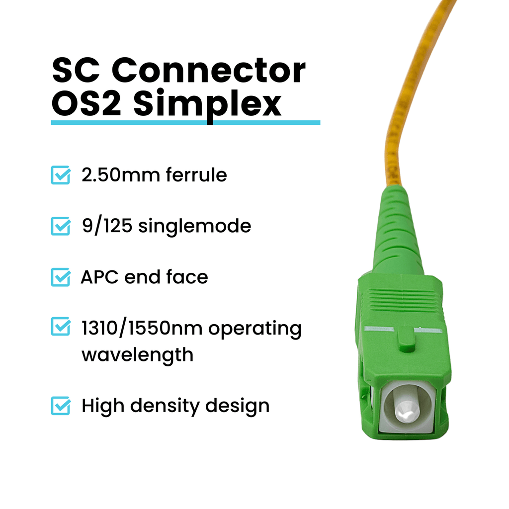 SC to SC APC Simplex OS2 | SM OFNR
