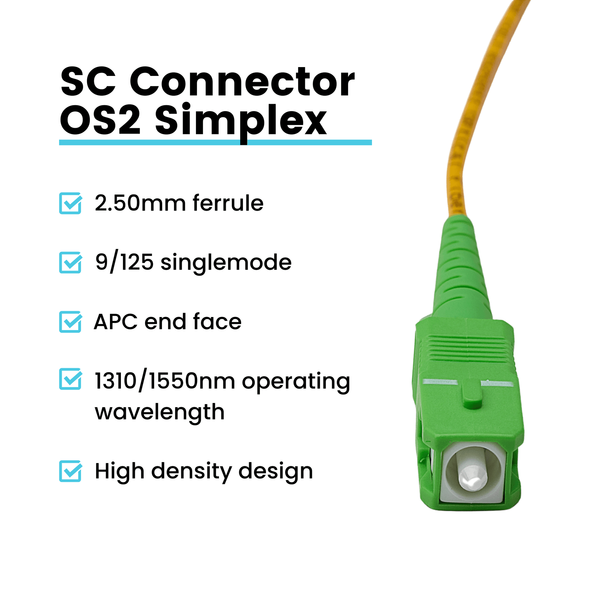 SC to SC APC Simplex OS2 | SM OFNR