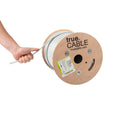 Cat6 Shielded Riser Ethernet Cable Gray 500ft trueCABLE Hand Pulling