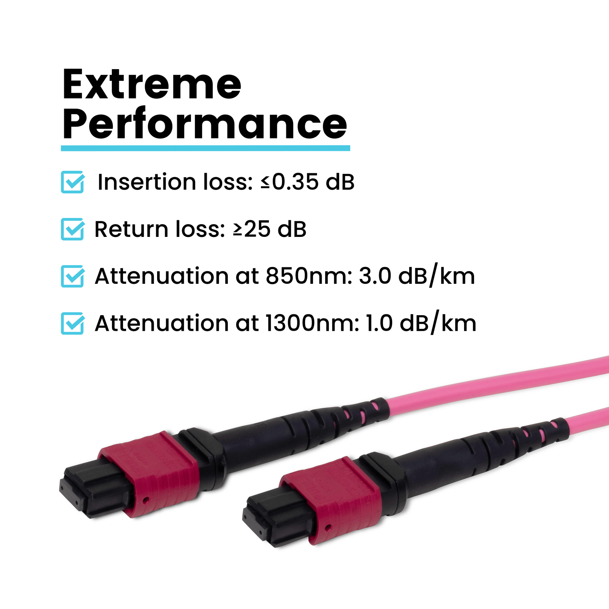 MTP® to MTP® Female OM4 12 Fiber Type B | MM OFNP