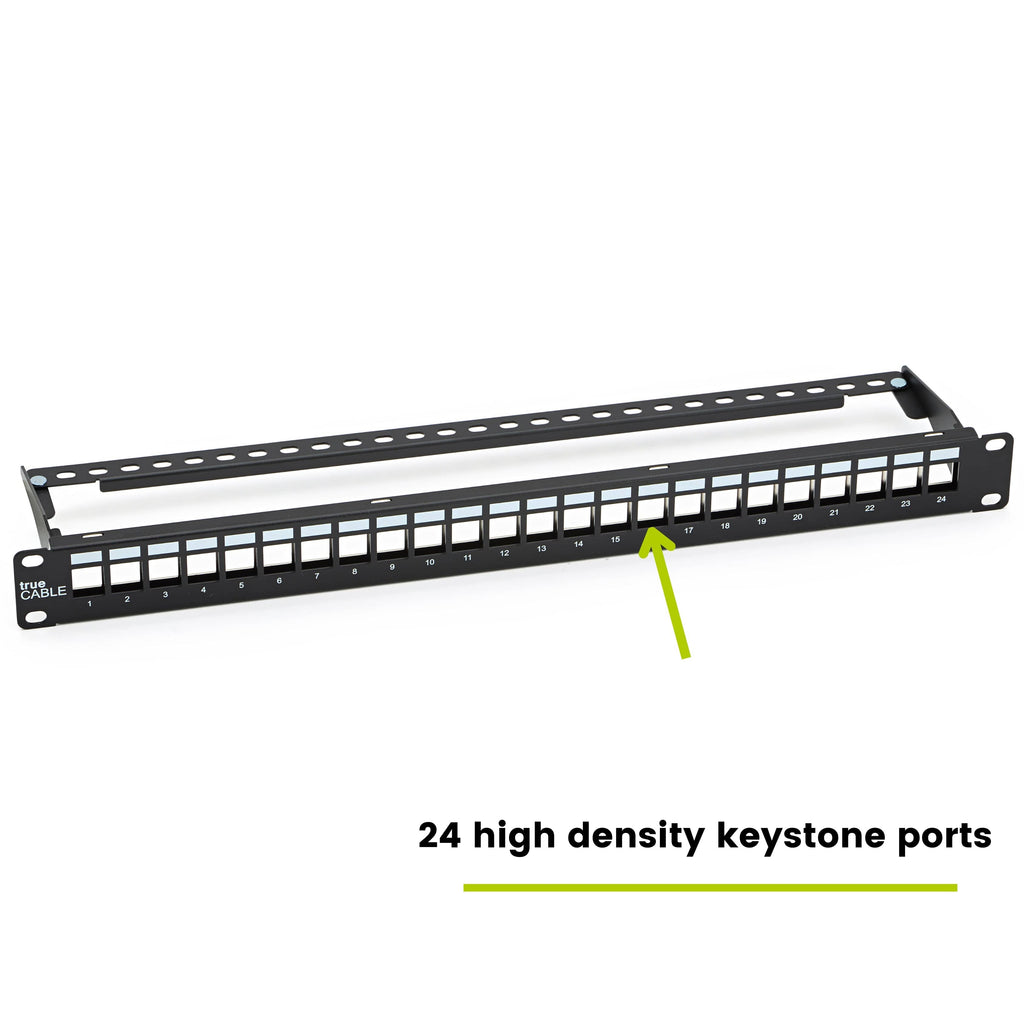 24-port keystone patch panel shielded 