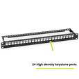 24-port keystone patch panel shielded 
