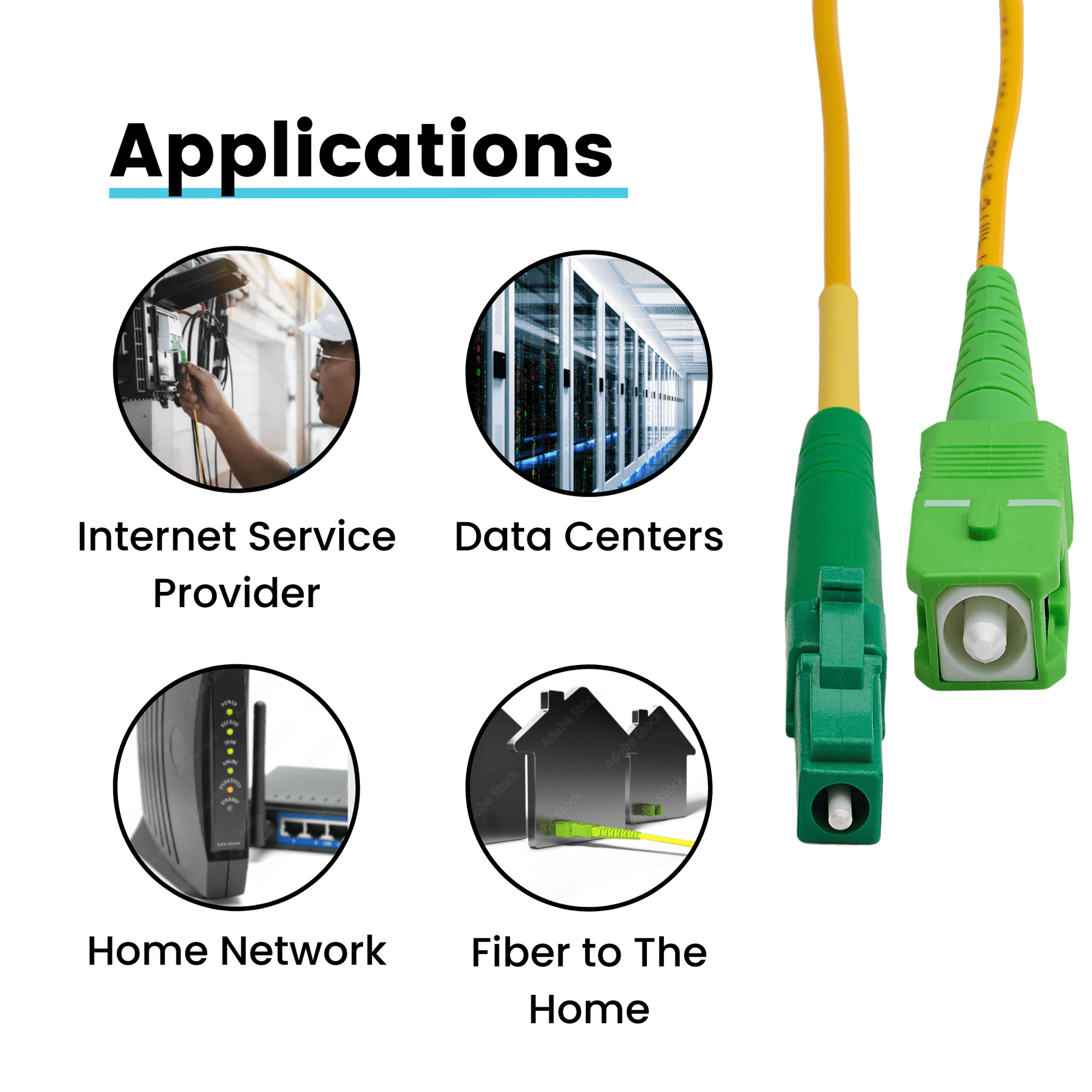 LC to SC APC Simplex OS2 | SM OFNR