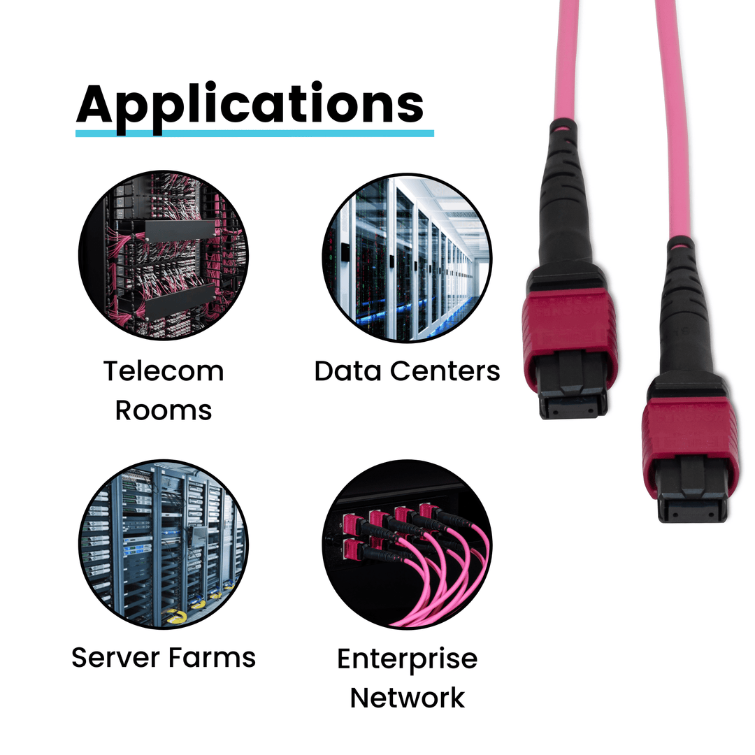 MTP® to MTP® Female OM4 12 Fiber Type B | MM OFNP