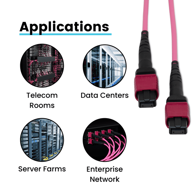 MTP® to MTP® Female OM4 12 Fiber Type B | MM OFNP