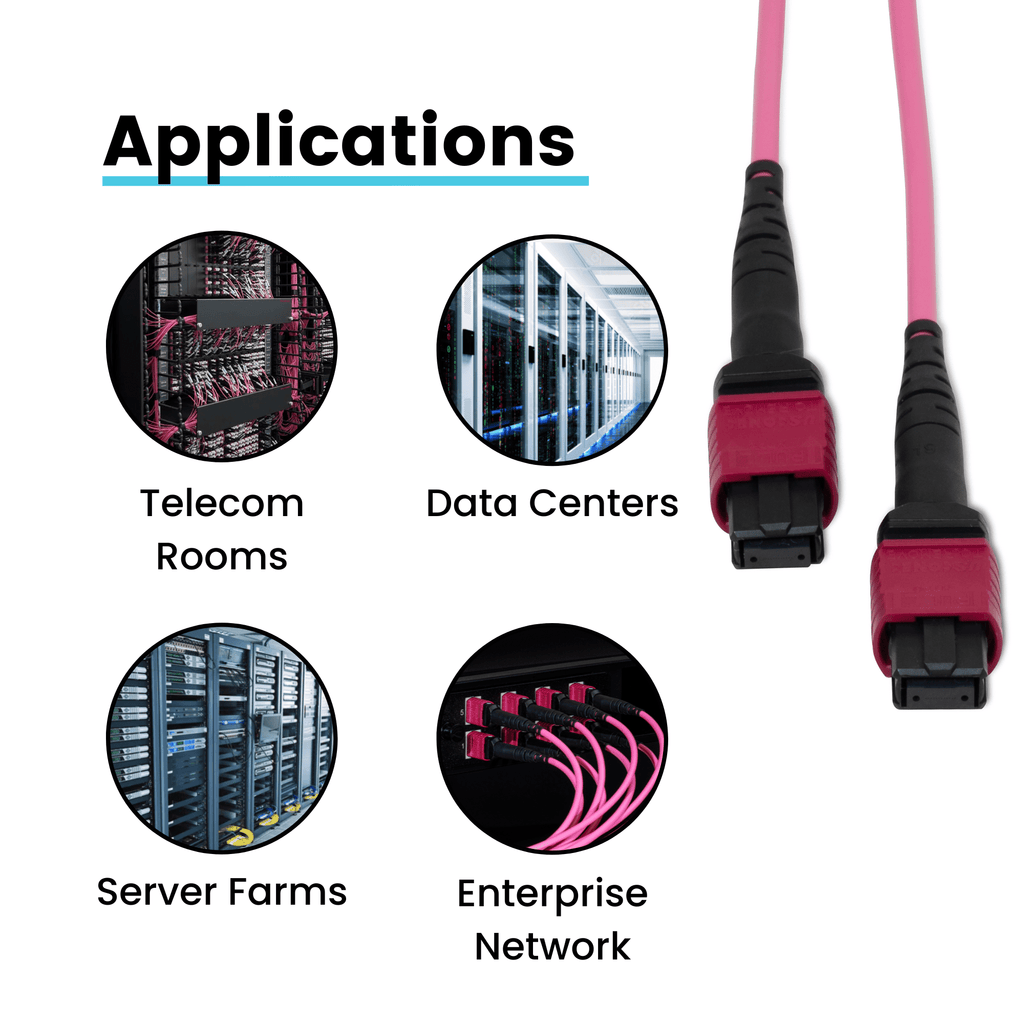 MTP® to MTP® Female OM4 12 Fiber Type B | MM OFNP
