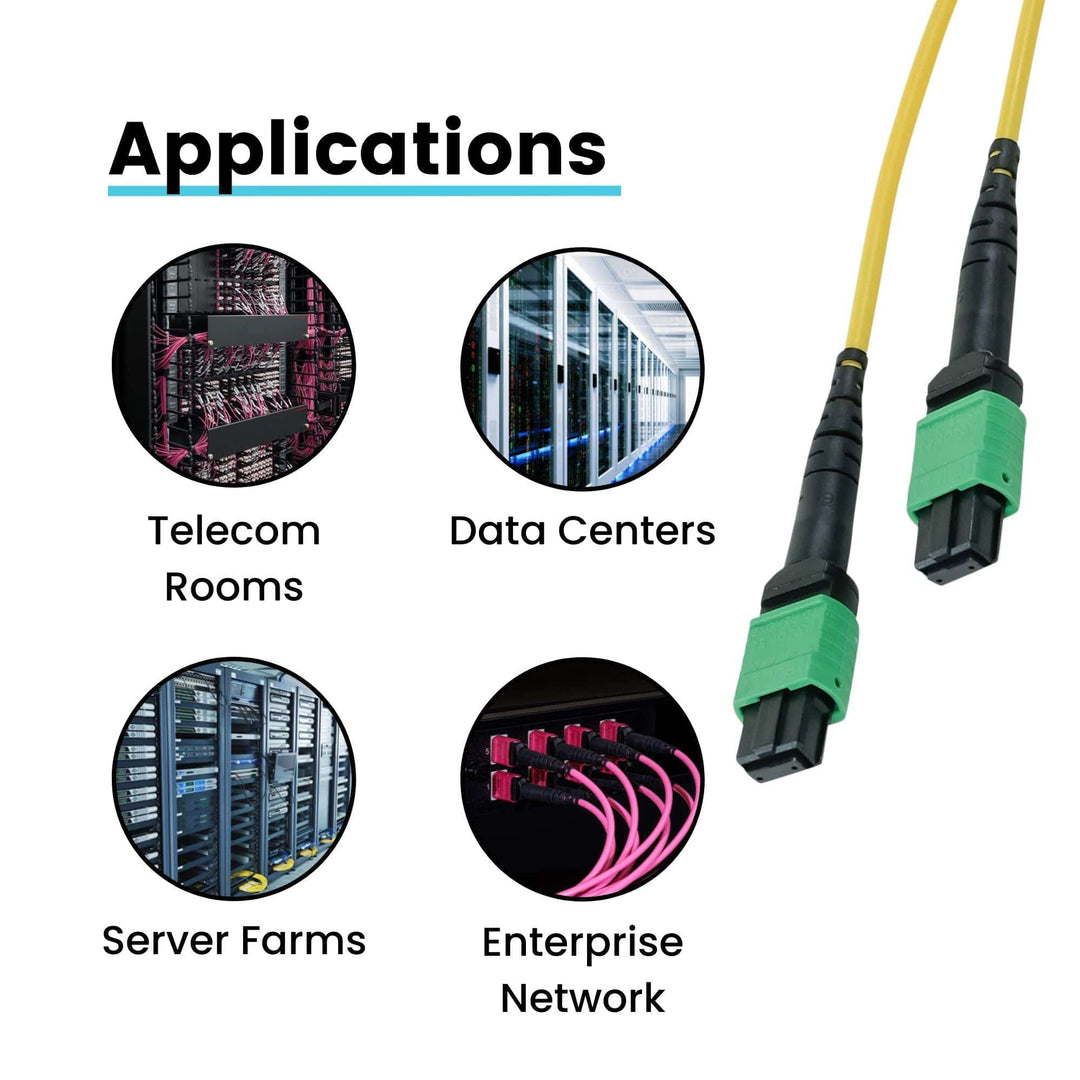 MTP® to MTP® Female OS2 12 Fiber Type A | SM OFNP