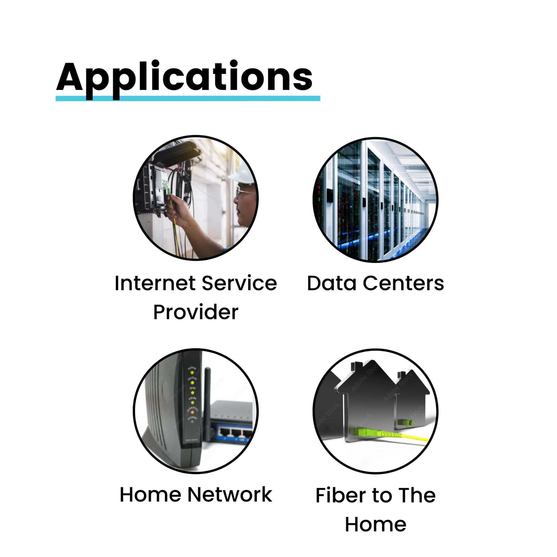 SC UPC Simplex Fiber Pigtail OS2 | SM LSZH - 6 PACK