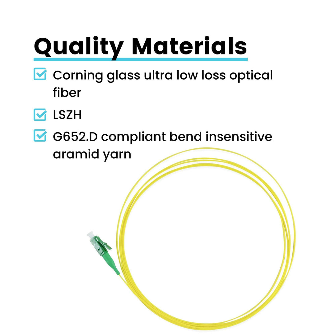LC APC Simplex Fiber Pigtail OS2 | SM LSZH - 6 PACK