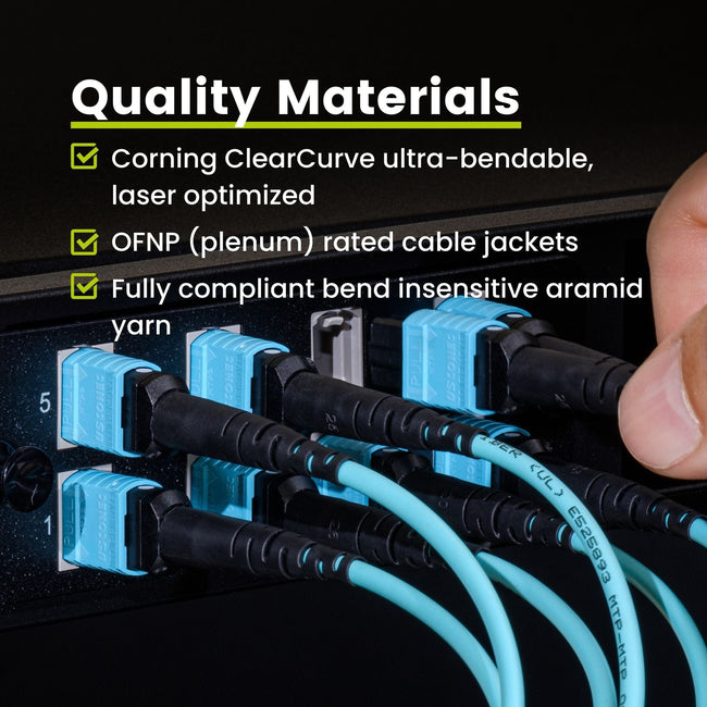 MTP® to MTP® Female OM3 12 Fiber Type B | MM OFNP