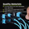 MTP® to MTP® Female OM3 12 Fiber Type B | MM OFNP