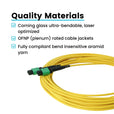 MTP® to MTP® Female OS2 12 Fiber Type A | SM OFNP