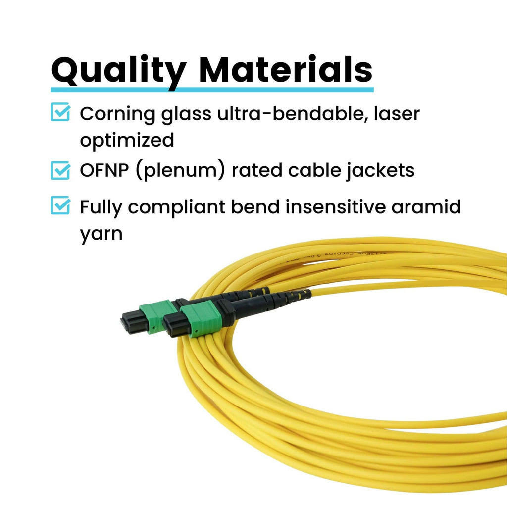 MTP® to MTP® Female OS2 12 Fiber Type A | SM OFNP