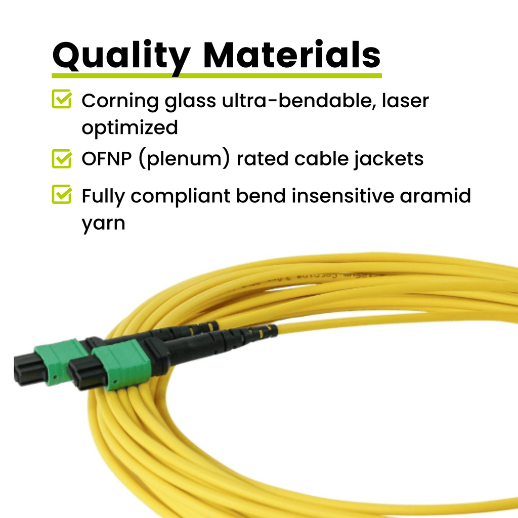 MTP® to MTP® Female OS2 12 Fiber Type A | SM OFNP