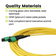 MTP® to MTP® Female OS2 12 Fiber Type A | SM OFNP
