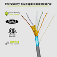Cat6 Shielded Plenum Ethernet Cable Gray 1000ft trueCABLE Close Up