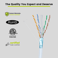 Cat6 Shielded Riser Ethernet Cable White 500ft trueCABLE Close Up