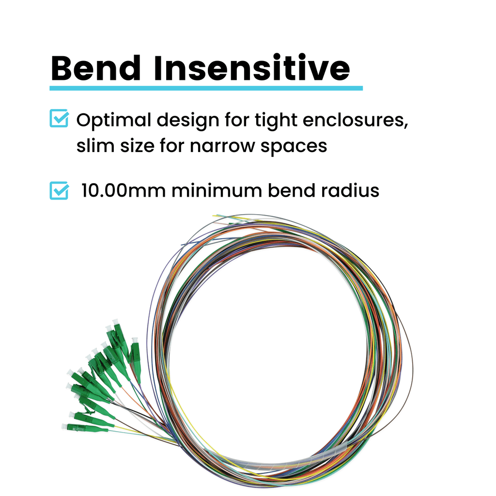 12 Fiber LC APC Pigtail OS2 | SM LSZH